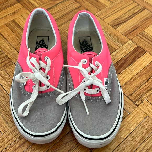 Vans Shoes - Gray and pink vans slightly used